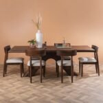 Capra Acacia Wood Dining Table with Vinegar Finish