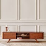 Marble Top TV Unit – Beige & Brown - Image 2