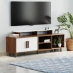 Solid Wood TV Unit – Walnut