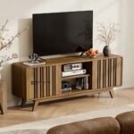 Regal TV Stand for TVs up to 75 Inches with Sliding Door Entertainment Center Design - Image 3