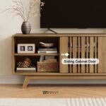 Regal TV Stand for TVs up to 75 Inches with Sliding Door Entertainment Center Design - Image 5