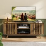 Regal TV Stand for TVs up to 75 Inches with Sliding Door Entertainment Center Design - Image 6