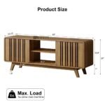 Regal TV Stand for TVs up to 75 Inches with Sliding Door Entertainment Center Design - Image 2