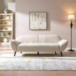 Curved 3 Seater Modern Upholstered Sofa