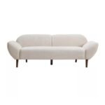Curved 3 Seater Modern Upholstered Sofa - Image 4