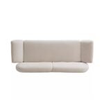 Curved 3 Seater Modern Upholstered Sofa - Image 5
