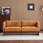 3 Seater Sofa Solid Wood Base, Square Arm