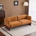 3 Seater Sofa Solid Wood Base, Square Arm - Image 3