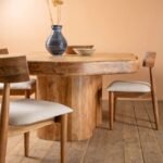Tove Acacia Wood Dining Table with Natural Finish - Image 4