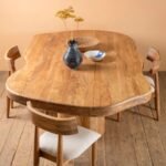 Tove Acacia Wood Dining Table with Natural Finish - Image 6