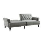 Velvet 2-Seater Convertible Sofa Bed - Image 5