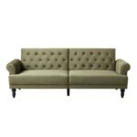 Velvet Compact Loveseat Sofa Bed for Modern Indian Homes - Image 7
