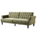 Velvet Compact Loveseat Sofa Bed for Modern Indian Homes - Image 6