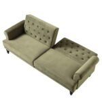 Velvet Compact Loveseat Sofa Bed for Modern Indian Homes - Image 3