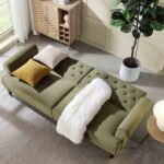 Velvet Compact Loveseat Sofa Bed for Modern Indian Homes - Image 2