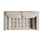 2-Seater Sofa in Beige Woven Fabric – Stylish, Comfortable & Perfect for Modern Homes - Image 3