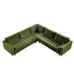 Grande 5+ Seater Corner Sofa in Deep Moss Green Velvet - Image 14