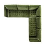 Grande 5+ Seater Corner Sofa in Deep Moss Green Velvet - Image 12