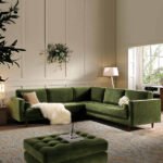 Grande 5+ Seater Corner Sofa in Deep Moss Green Velvet