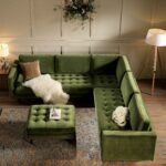Grande 5+ Seater Corner Sofa in Deep Moss Green Velvet - Image 5