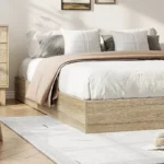 Solid Wood Platform Bed Frame with Sturdy Wooden Slats – Floor-Standing Design - Image 5