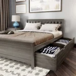 Plank + Beam Solid Wood Queen Bed Frame with Headboard & Storage Drawers - Image 3