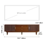 Mid-Century Modern TV Stand – 70.9-Inch Media Console with Metal Hardware - Image 7