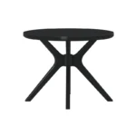 Plank + Beam Verso 38" Solid Wood Round Dining Table for 2 – Multicolor Top with Black 4-Leg Base - Image 5