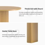 67" Oval Oak Wood Dining Table for 6 with Double Pedestal Base – Brown Finish - Image 3