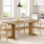 Modern Rectangular Dining Table for 6–8 People with Unique Wooden Legs - Image 3