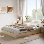 Solid Wood Platform Bed Frame with Sturdy Wooden Slats – Floor-Standing Design - Image 2