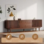 Modern Style TV Cabinet, 78.7-Inch Entertainment Center with Drawers and Storage Cabinets - Image 6