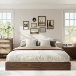 Solid Wood Platform Bed Frame – Modern Full Bed Frame Without Headboard