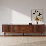 Modern Style TV Cabinet, 78.7-Inch Entertainment Center with Drawers and Storage Cabinets