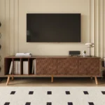 Mid-Century Modern TV Stand, Media Console Table for Living Room