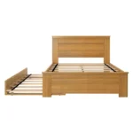 Full Size Bed Frame with Trundle – Solid Wood Platform Bed - Image 5