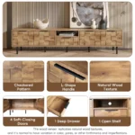 TV Console for Living Room – 78.7-Inch Media Console with Doors and Drawers - Image 2