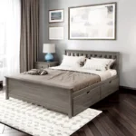Plank + Beam Solid Wood Queen Bed Frame with Headboard & Storage Drawers