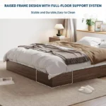 Solid Wood Platform Bed Frame – Modern Full Bed Frame Without Headboard - Image 5