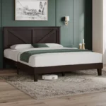 Full Farmhouse Wood Bed Platform – Wooden Bed Frame