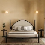 Four-Poster Upholstered Bed