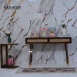 Boston solid wood Rattan cane Console Table(Teak finish)