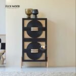 Solid Mango Wood Chest of Drawer With 4 Drawer in Black Finish