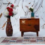 Modern Bedside Table for Home(honey finish)