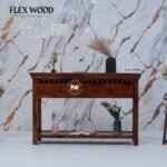 Adolph Console Table with storage(honey finish)