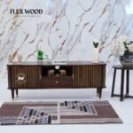 Wooden Modern Tv Unit for Living Room(walnut finish)