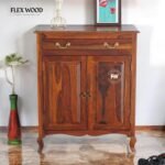 Jimmy Sheesham Wood Shoe Rack (Honey finish)