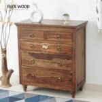 Garry solid Wood Chest Of Drawer(teak finish)