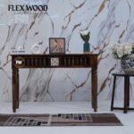 ErinConsole Table with Tile (walnut finish)