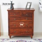 Garry solid wood Chest Of Drawer(Honey finish)
